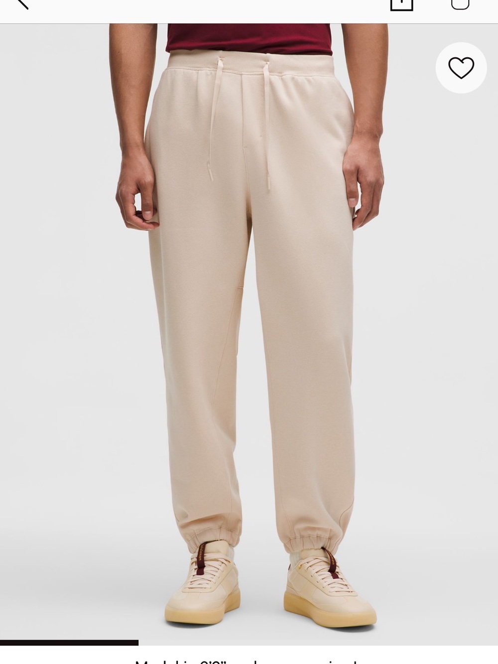 Lululemon Steady State Jogger Relaxed Fit Men's Jogger NWT Breakfast Tea Large - Picture 5 of 5